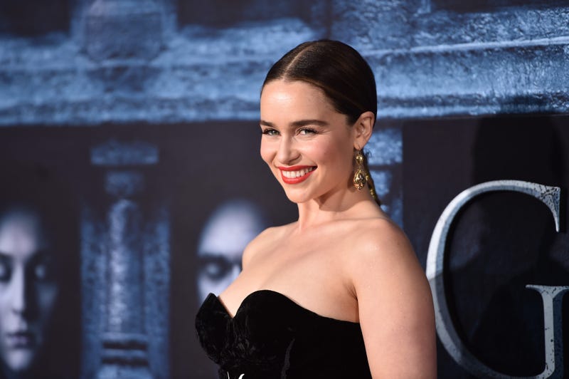 Actress Emilia Clarke at the Game Of Thrones premiere.