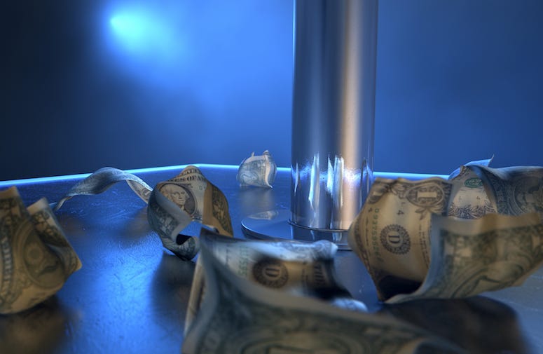 Tips, Strip Club, Stage, Pole, Dollar Bills