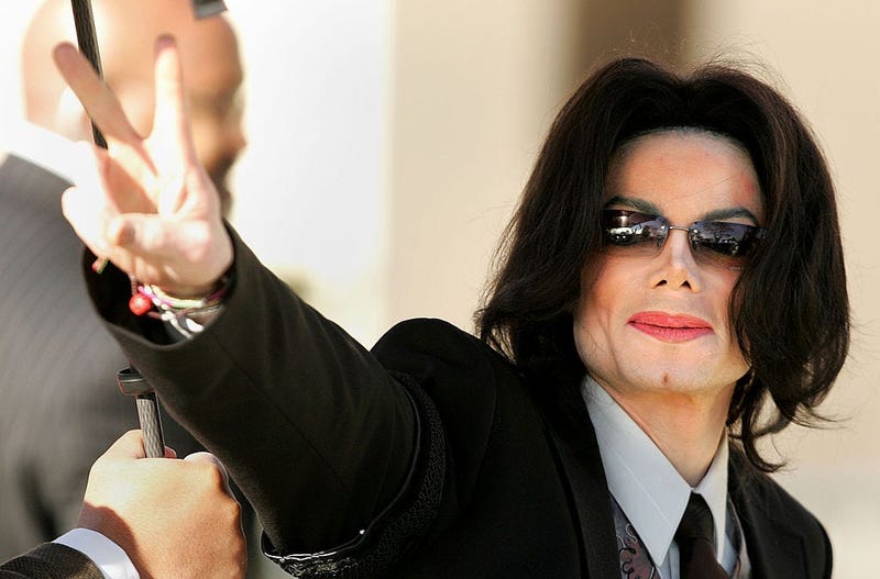 : Singer Michael Jackson walks into the Santa Maria Superior Court on the fifth day of his child molestation trial in 2005.