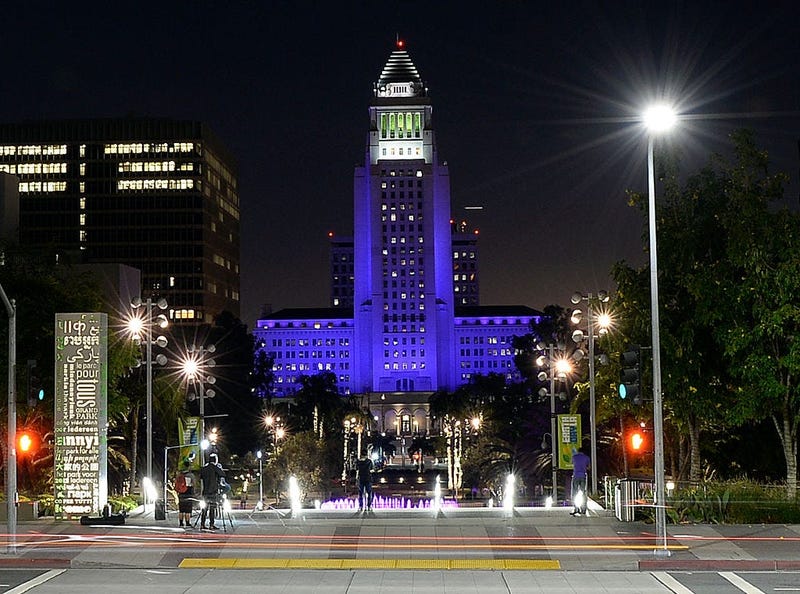 purple city hall (GETTY)