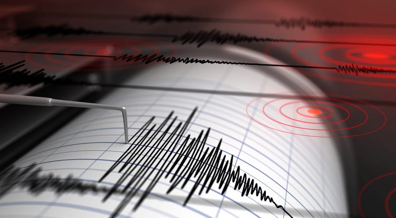 Earthquake frequency wave graph