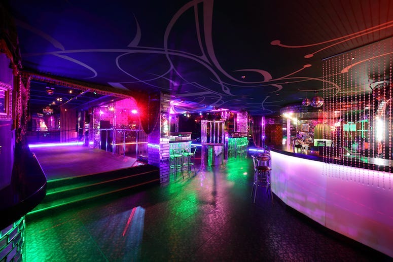Nightclub, Dance, Floor, Club, Bar, Neon Lights, Empty