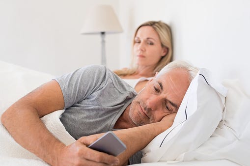 Cheating older couple