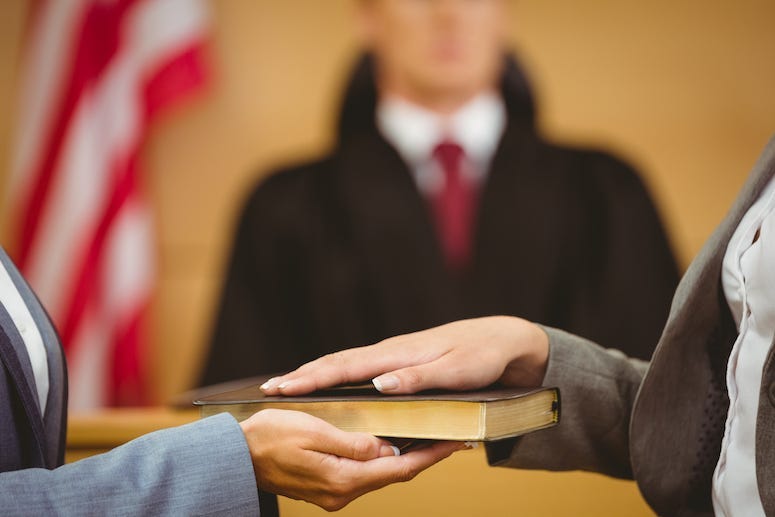 Judge, Layer, Witness, Searing In, Sworn In