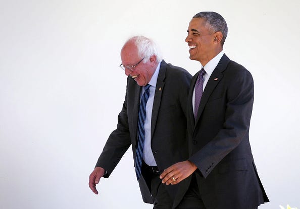Barack Obama Bernie Sanders
