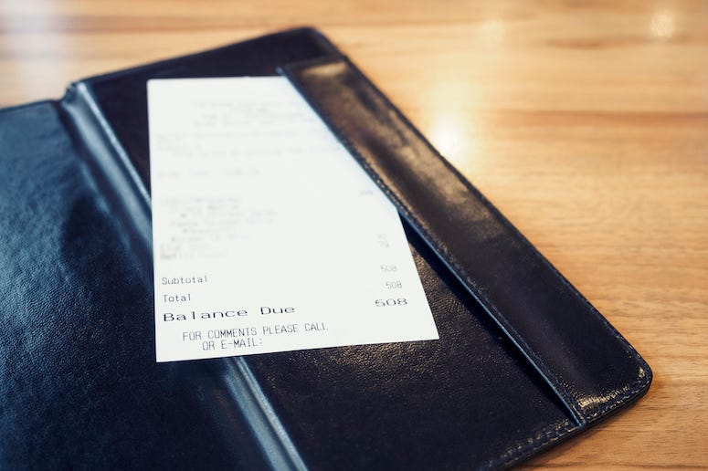 Restaurant, Check, Bill, Table