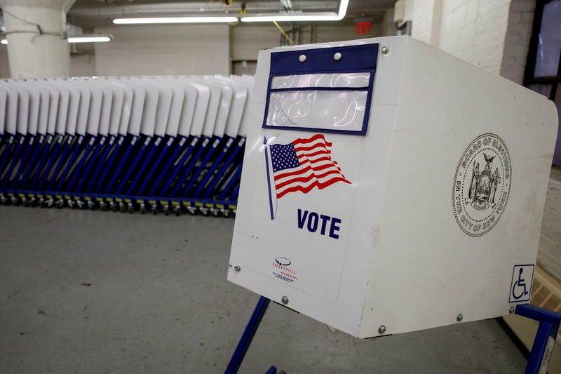 Voting booths sit at a New York City Board of Elections voting machine facility warehouse, November 3, 2016 in the Bronx borough in New York City. 