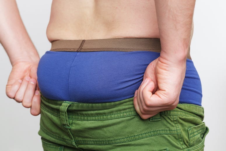 Man, Pants, Underwear, Removing, Pulling Down