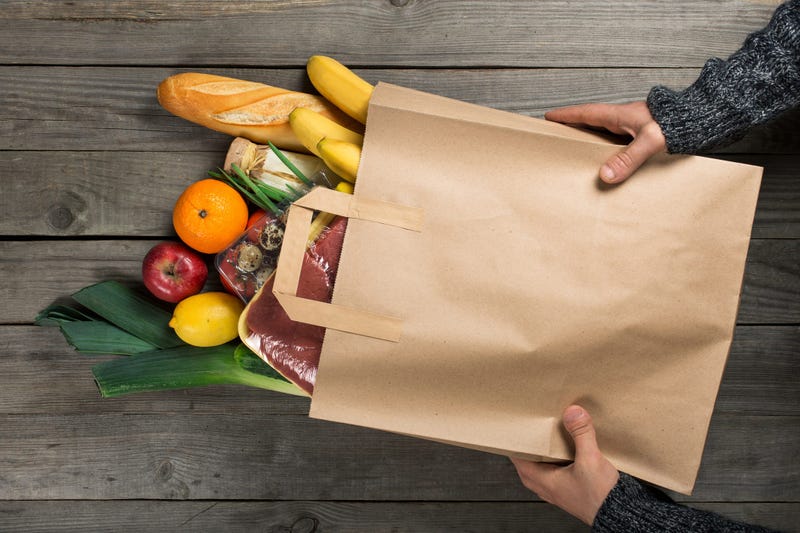 Food in a grocery bag