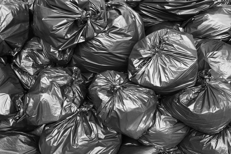 Pile of trash bags