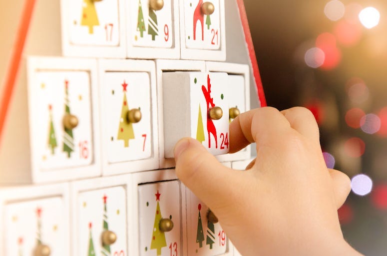 Christmas, Advent Calendar, Wooden, Christmas Tree