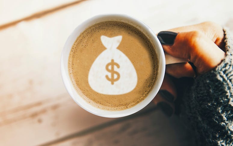 coffee and money