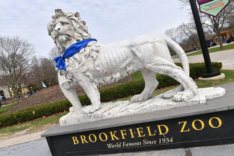 Autism Speaks Light It Up Blue - Zoos Go Blue at Brookfield Zoo on April 2, 2017 in Brookfield, Illinois.
