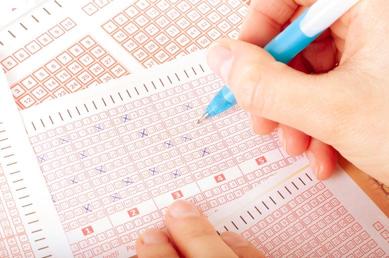 Hand, Lottery Ticket, Pen
