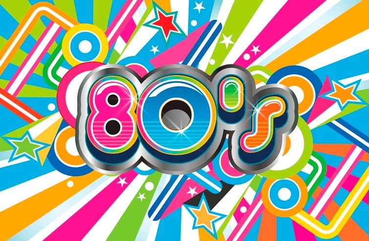 80's Retro Background Life Style. Vector Illustration