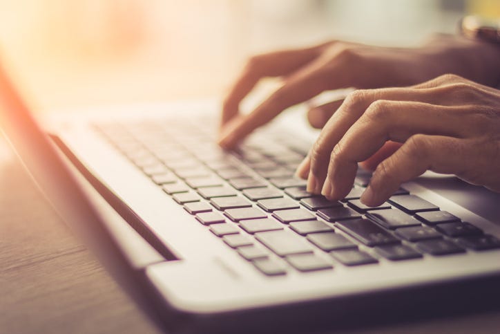 Typing.