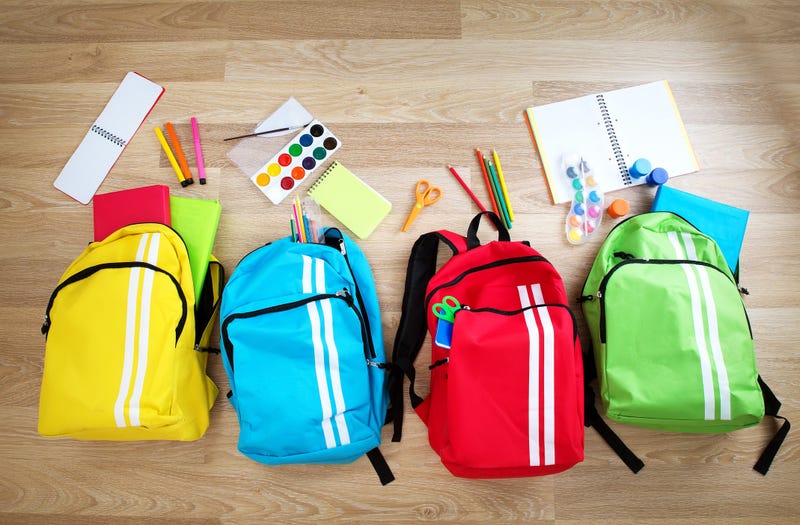 backpacks and school supplies