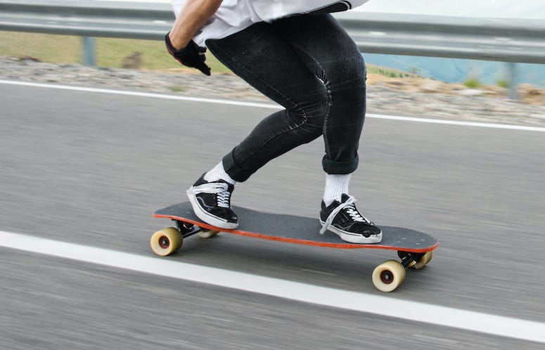 Longboard, Skateboard, Riding, Highway