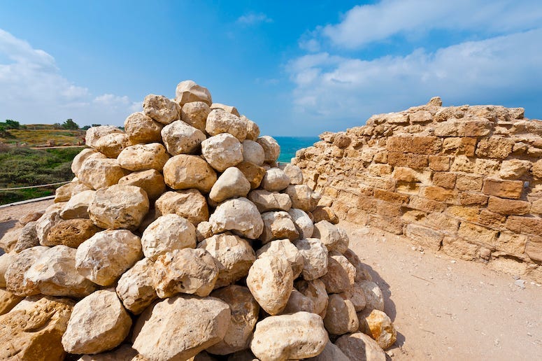 Ballista Stones, Israel, Ruins, Apollonia National Park