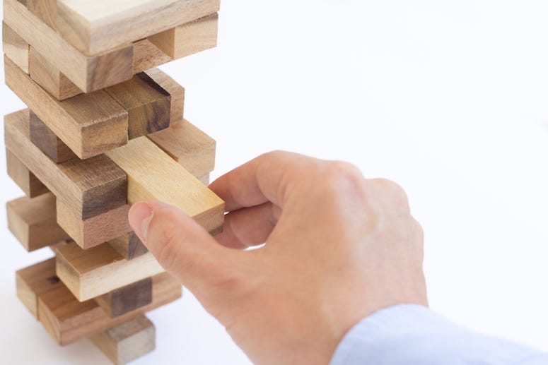 Man, Hand, Jenga, Game