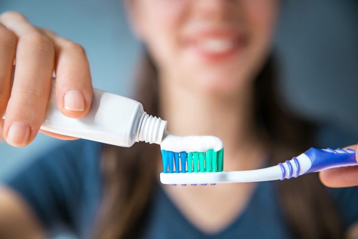 brushing teeth