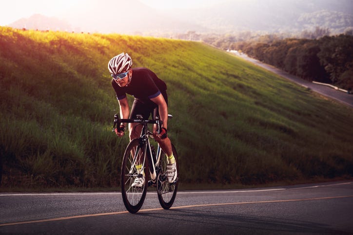 A cyclist. 
