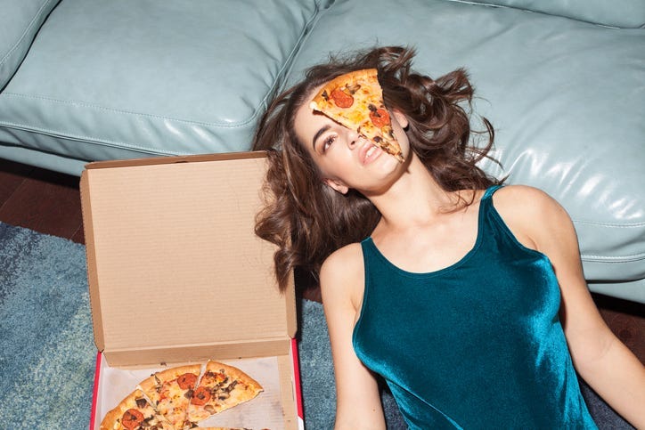 Woman Attacked by Pizza