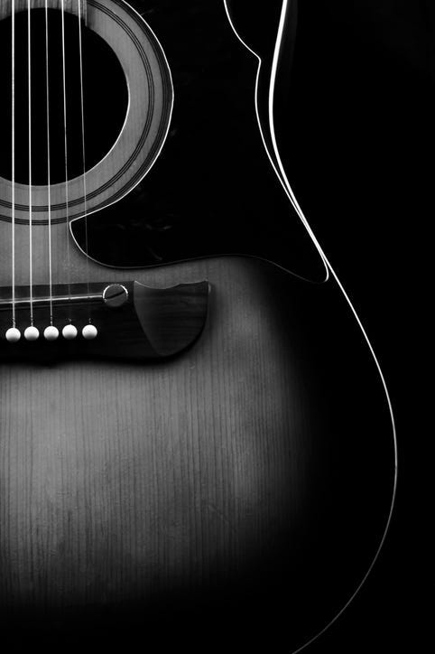 Acoustic Guitar B&W