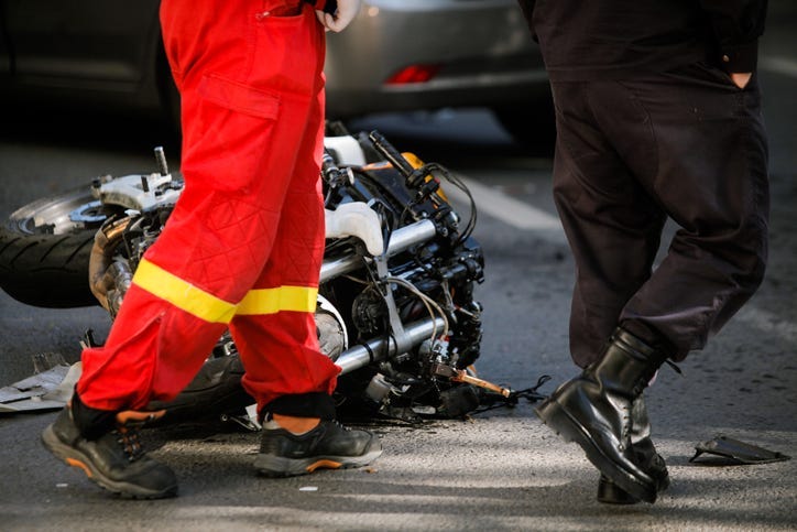 Motorcyclist dies in fall from elevated roadway