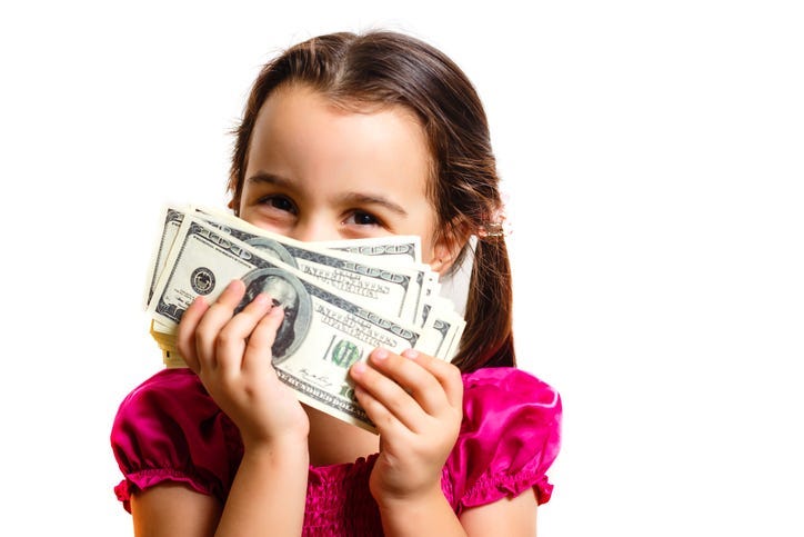 money and child