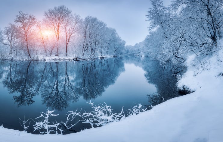 icy river