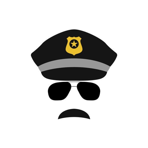 mustache cop