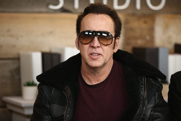 Actor Nicolas Cage attends The IMDb Studio and The IMDb Show on Location at The Sundance Film Festival on January 19, 2018 in Park City, Utah. 