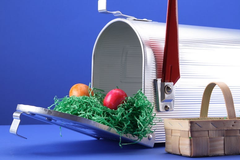 Easter Eggs, Basket, Mailbox