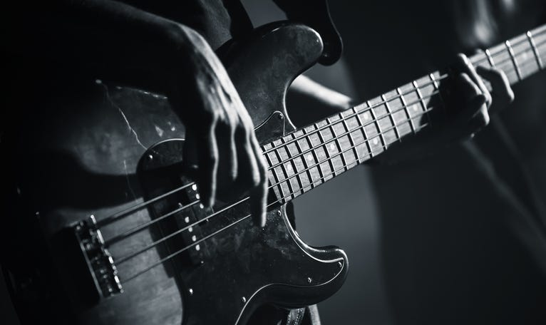 Playing bass