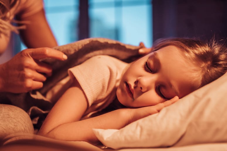 Mother, Child, Daughter, Bed, Sleep