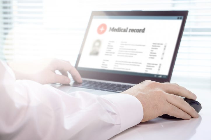 A health system on a computer.