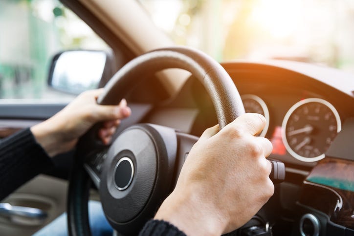 Driving. 