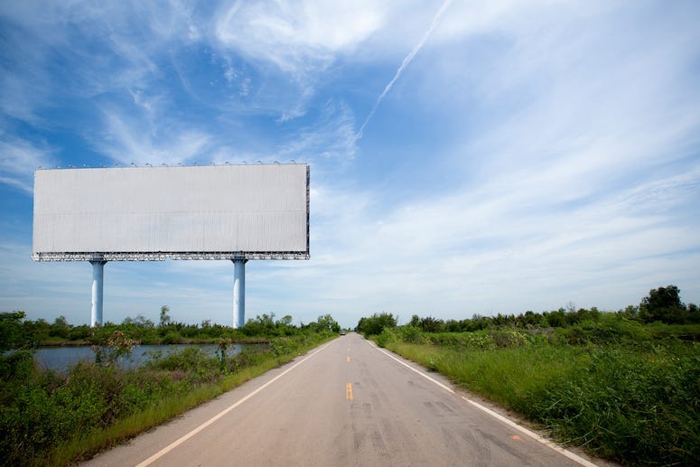 Billboard, Highway, SIdeway, Road