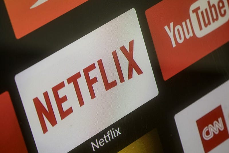 The Netflix App logo is seen on a television screen on March 23, 2018 in Istanbul, Turkey.