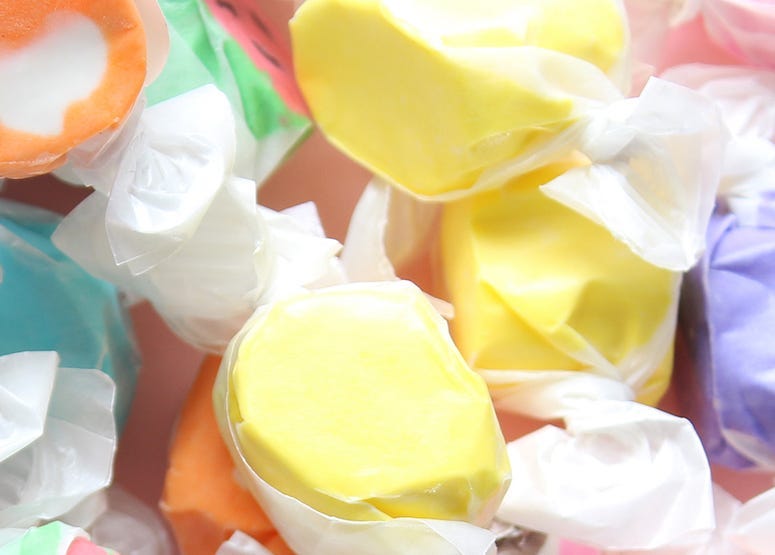 Taffy, Yellow, Candy, Assorted