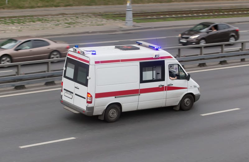 Ambulance on the freeway 