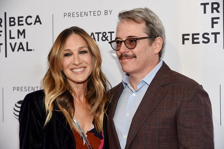 NEW YORK, NY - APRIL 22: Sarah Jessica Parker and Matthew Broderick attend a screening of "To Dust" during the 2018 Tribeca Film Festival at SVA Theatre on April 22, 2018 in New York City