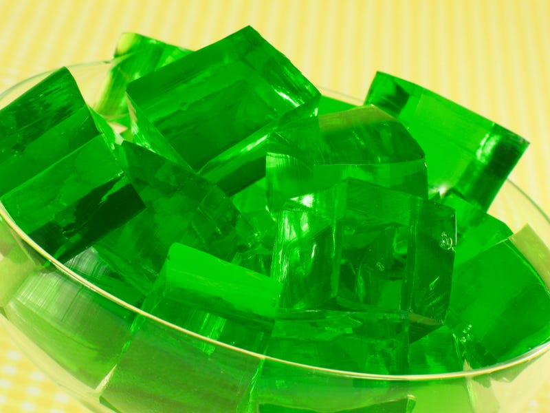 Bowl of green Jello