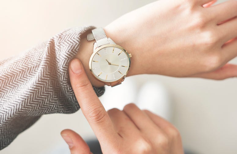 Woman, Checking the Time, Time, Watch, Clock