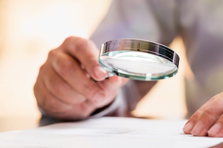 Magnifying Glass, Hand, Man