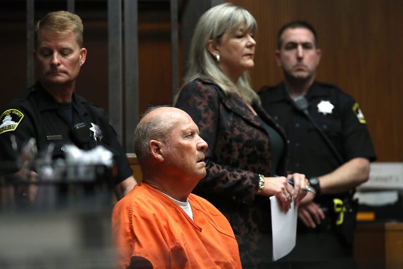 SACRAMENTO, CA - APRIL 27: Joseph James DeAngelo, the suspected "Golden State Killer", appears in court for his arraignment on April 27, 2018 in Sacramento, California.