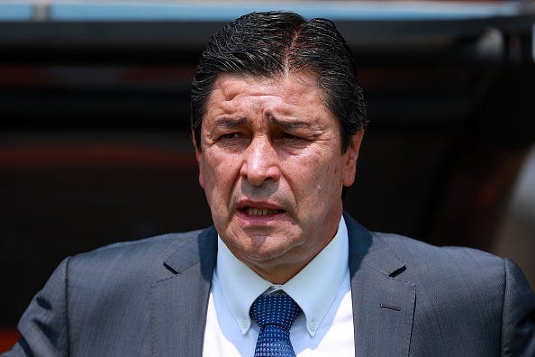 Luis Fernando Tena, Head Coach of Queretaro looks on during the 17th round match between Pumas UNAM and Queretaro as part of the Torneo Clausura 2018 Liga MX at Olimpico Universitario Stadium on April 1, 2018 in Mexico City, Mexico.
