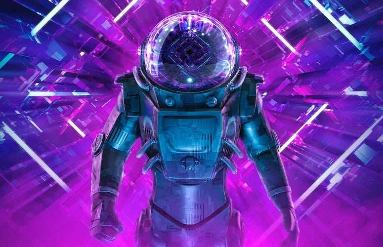 Spacesuit, Futuristic Suit, Pink Background