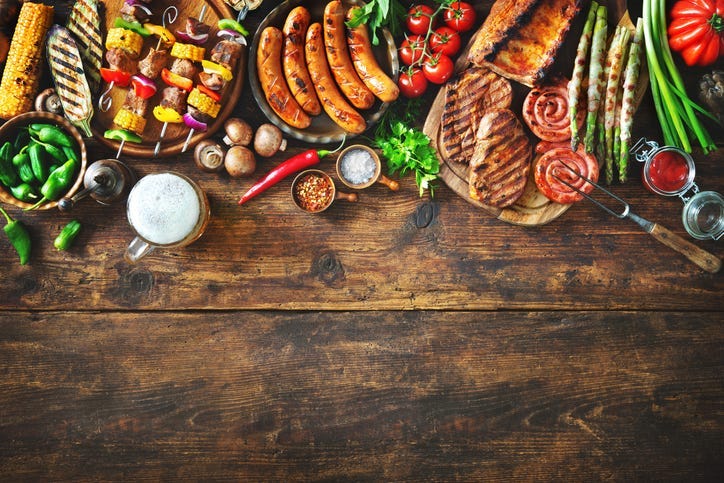Food on table.